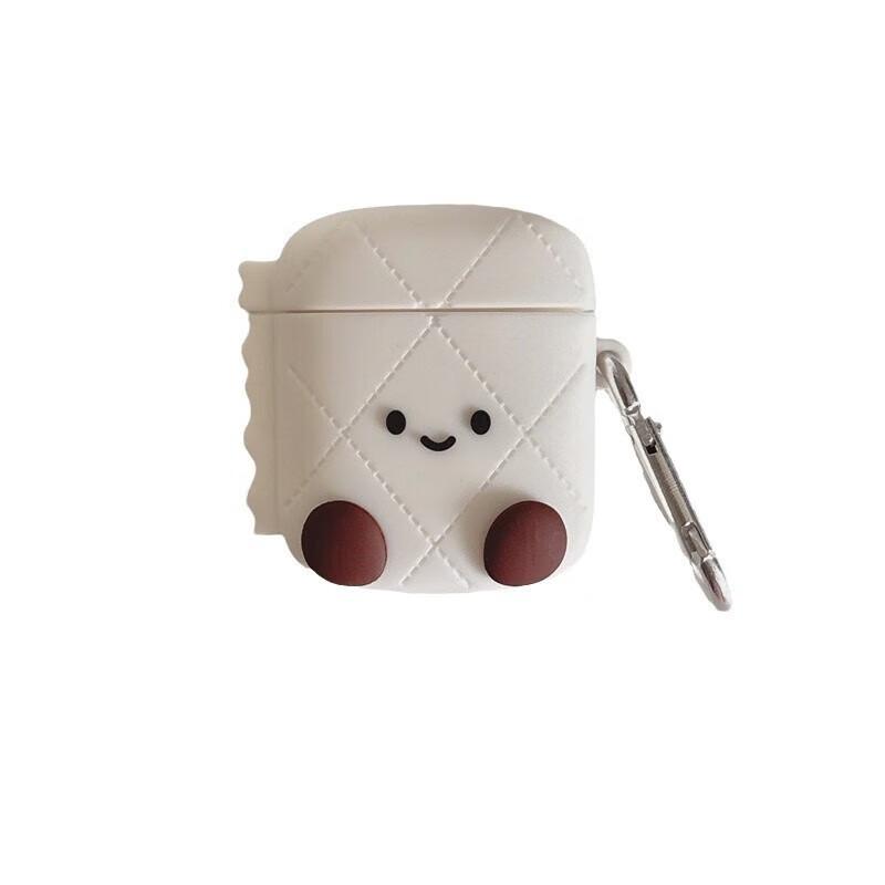 Beiyipin Creative Cute Tissue Paper Expressions Suitable for Apple AirPods 1st/2nd Generation Earphone Case Protective Cover