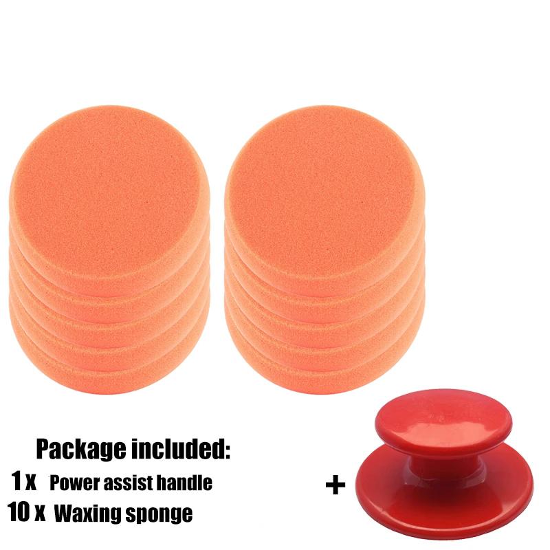 Воск для автомобиля Полировальный воск Аппликатор из пенопласта Воск для автомобиля Полировальные губки с ручкой для электроинструмента Инструменты для автодетейлинга и чистки
