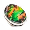Natural Green Triplet Opal 925 Sterling Silver Jewelry Ring Size 6.5 L7S53