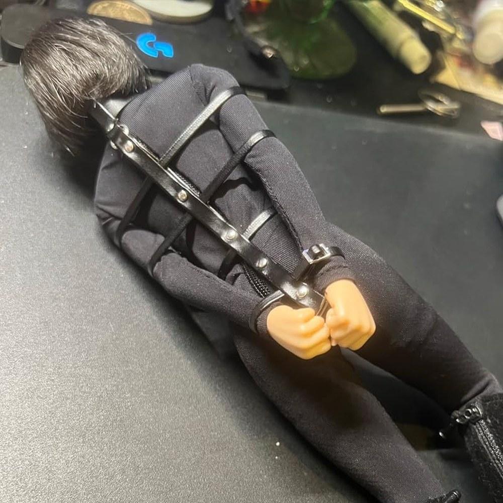 TOYBARJAPAN Фигурка 1/6 Масштаба Черный Кожаный Стиль Ремень Ограничения Спины Ограниченное Издание