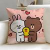 Популярный мультяшный бренд LINE friends Наволочка Мягкая и Легко стирающаяся – Универсальная для Дивана, Кровати, Путешествий и Офиса