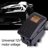 5pcs DC 12V 4 Pin Rocker Switch with LED Light for Car Boat Caravan Battery (Yellow)