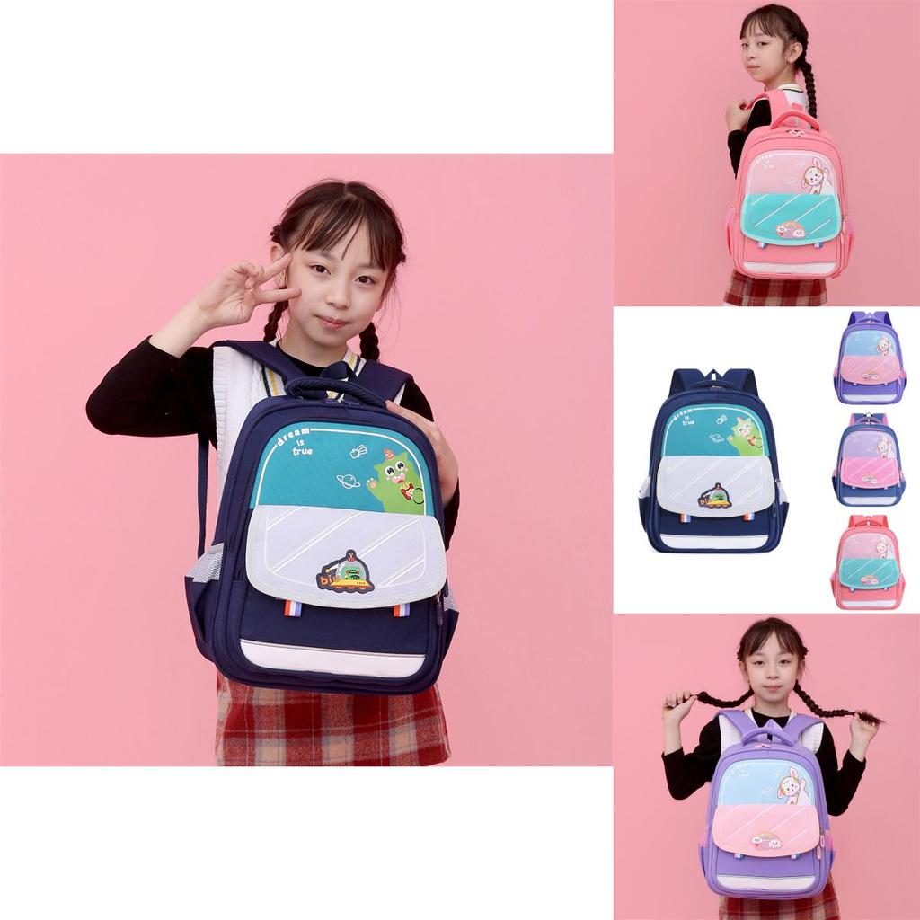 Cute Cartoon Elementary School Backpack For Kids Oxford Fabric Lightweight Design