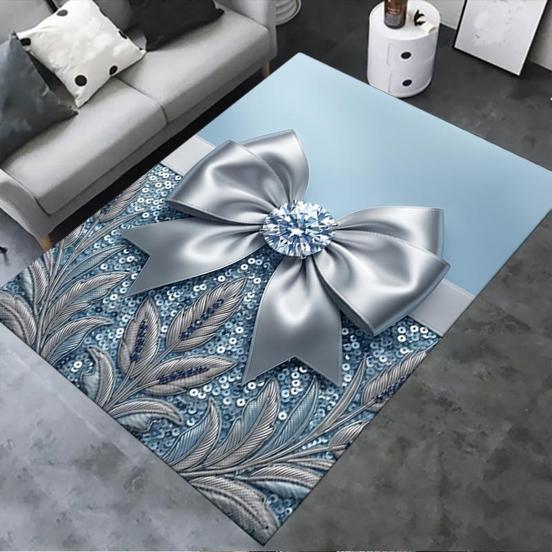 2025 New Gorgeous bow and butterfly Carpet Rug for Living Room Bedroom Home Sofa Decoration,Kids play Non-slip Floor Mat