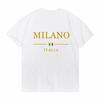 Мужская летняя модная повседневная футболка MILANO ITALIA с принтом, спортивная, с круглым вырезом, с короткими рукавами, дышащая футболка