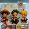 1-3 шт. Фигурка Аниме One Piece Сидящий Смеющийся Луффи Фигурки Действия Кавайный Санджи Зоро Фигурка Коллекция Игрушки Кукла Подарок Модель