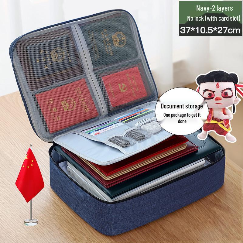 Multi-Layer Travel Storage Box for Documents and Cards