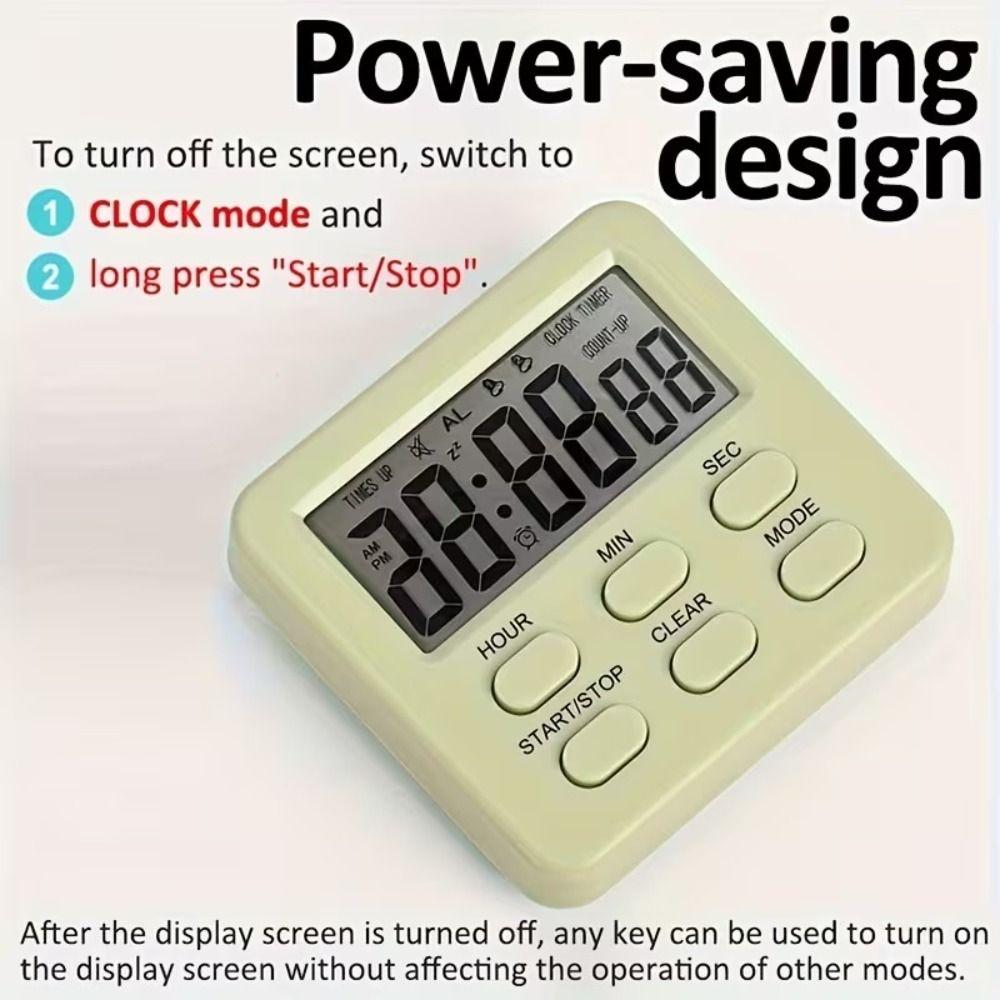 Dual-Mode Countdown Timer Large LCD Display Gym Timer Stand Digital Timer Students