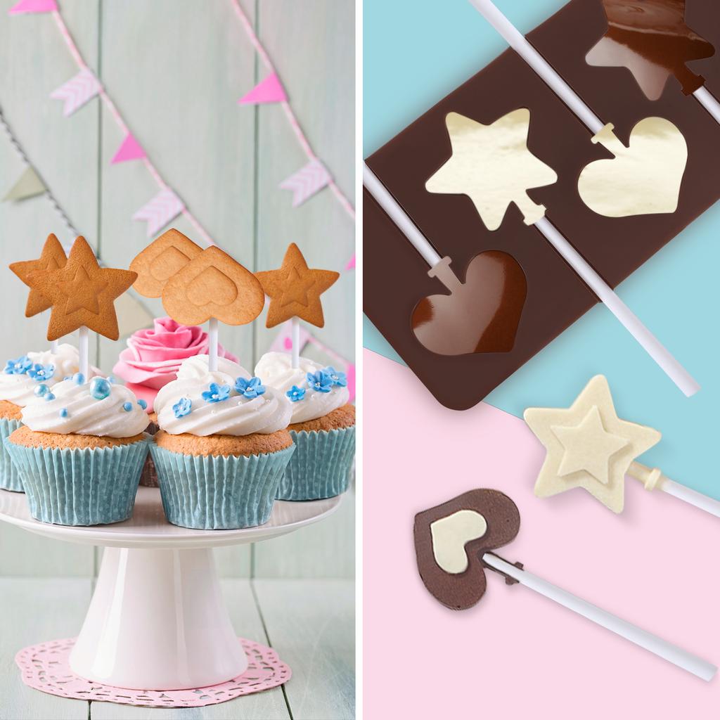 Силиконовая форма для шоколада «Звезда, сердце, любовь, валентинка» для льда и леденцов для детей