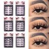 5 пар/набор самоклеящихся накладных ресниц многоразового использования естественный вид тонкие пушистые накладные ресницы ручной работы полоски женские инструменты для макияжа глаз