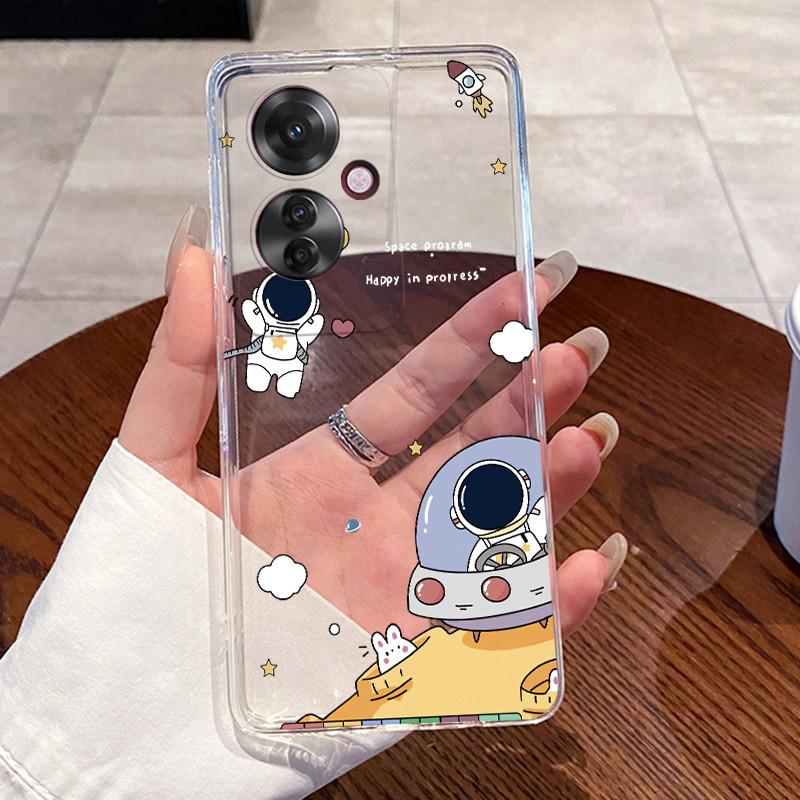 Casing For OPPO Reno 11F 11A 5G CPH2603 Case Aesthetic Cute Cat Cartoon Soft Silicone Back Cover Transparent Phone Case Bumper