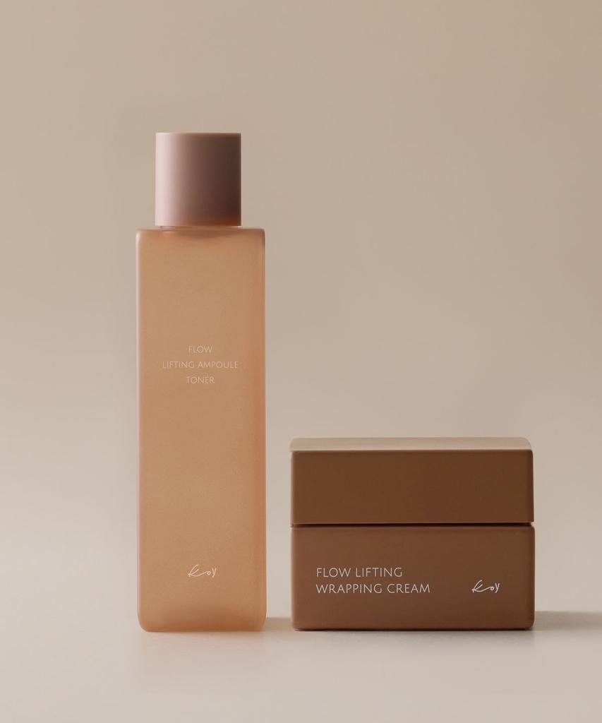 Сделано в Корее KOYI Flow Lifting Wrapping Cream 50мл + Ампульный тонер 200мл Набор