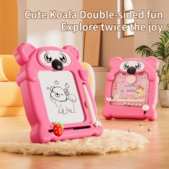 2-в-1 Детская магнитная доска для рисования «Коала» Двусторонний игровой автомат для игры в пинбол Детская живопись Письмо