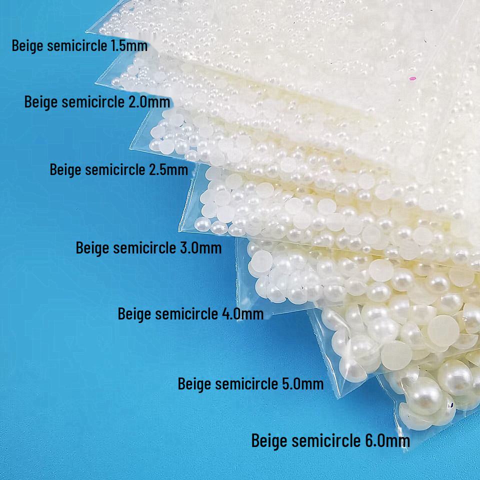 Multi-functional Mermaid Pearl Stickers for Nail Art, Bridal Makeup, and Slime Crafting.