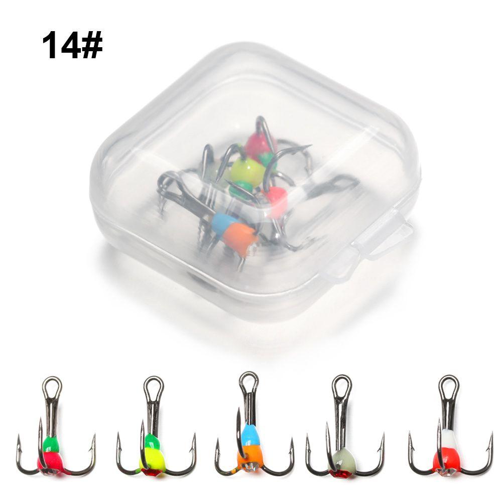 5 шт. Прочная тонущая приманка 8# 10# 12# 14# Снасти Инструменты Крючки из углеродистой стали для зимней рыбалки Тройной крючок