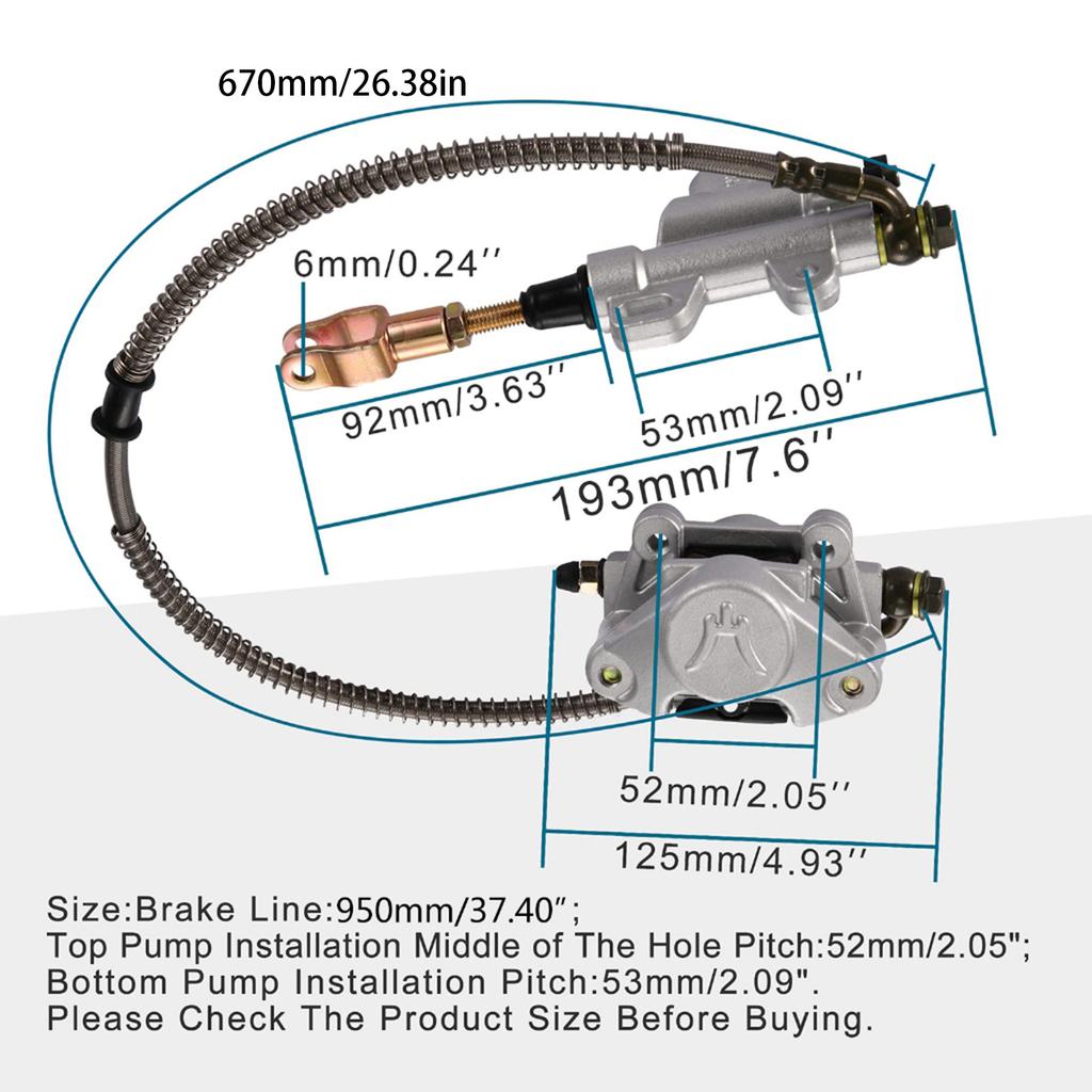 Профессиональный задний дисковый тормозной узел, замена суппорта, улучшенная безопасность вашего автомобиля, подходит для китайского квадроцикла ATV