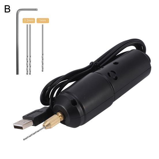 1 шт./1 компл. USB ручная дрель Мощный матовый двигатель Высокая скорость вращения Штамповка Коррозионностойкая мини-дрель для изготовления ювелирных изделий