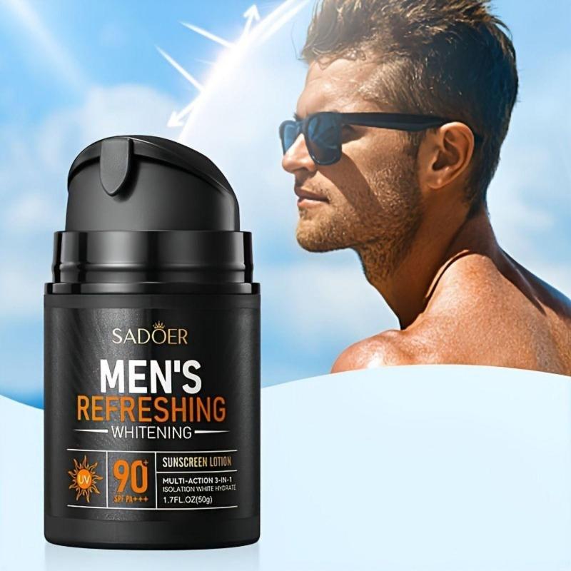 Мужской легкий отбеливающий солнцезащитный лосьон с защитой от ультрафиолета, нежирный солнцезащитный крем