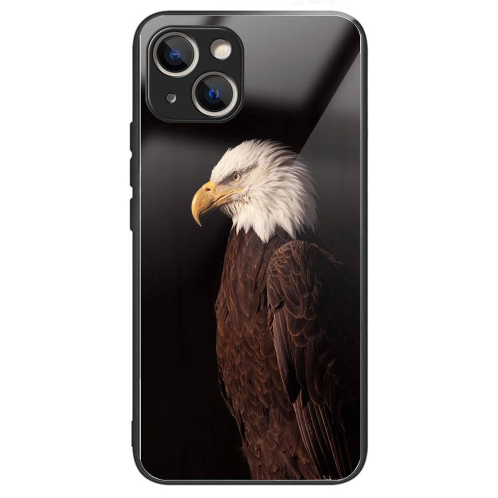 For iPhone 15 Plus Tempered Glass Case TPU Edge Phone Protective Cover