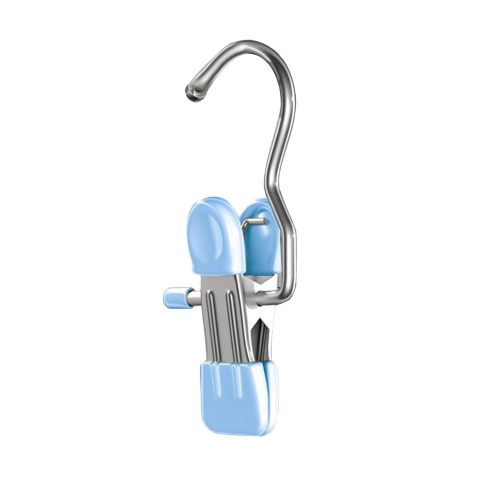 1/5/10PCS Windproof Stainless Steel Pants Clip with Hook Home Storage Rack for Household