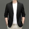 Новый однотонный пиджак для мужчин, корейская версия, модный, облегающий, деловой повседневный, однотонный костюм, повседневный костюм
