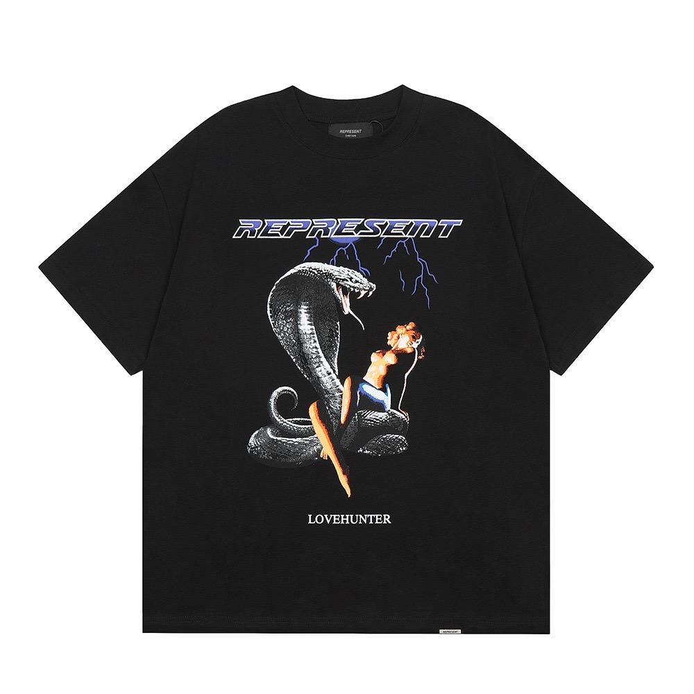 Luxury Mens Womens T-Shirt Cotton Print Streetwear Vintage Oversized Tee Unisex Top