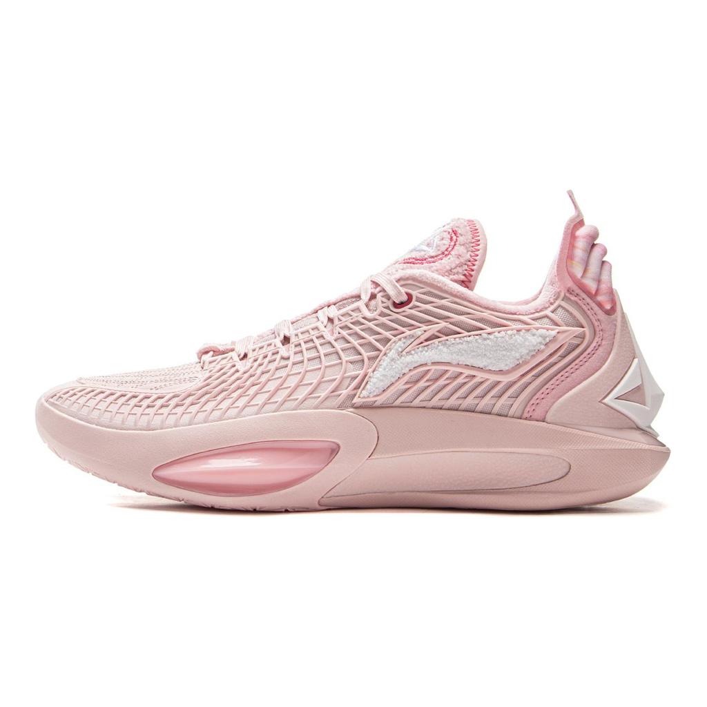 Li Ning JB3 Покрытие Защита от заваливания Низкие Баскетбольные кроссовки Мужские Светло-розовые ABAU107-13