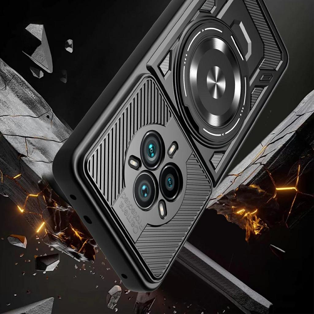 Для Realme 14 Pro+ 5G Магнитный чехол Вращающаяся подставка TPU+PC Чехол для телефона