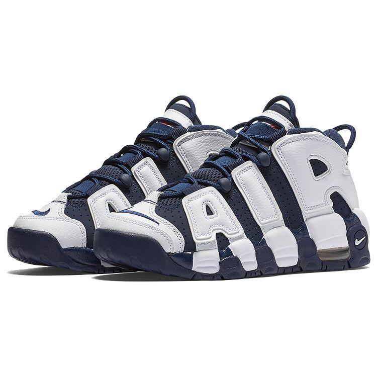Nike Air More Uptempo Olympic Синтетическая кожа Удобные Нескользящие Амортизирующие Прочные Полувысокие Детские Баскетбольные Кроссовки 415082-104(2020)