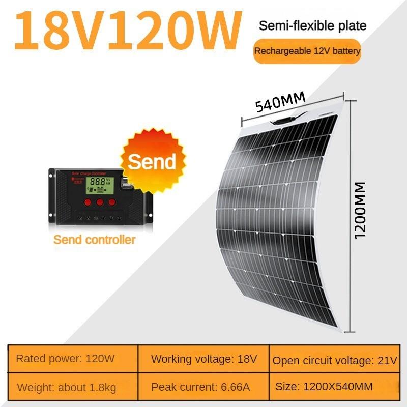 Новая гибкая солнечная панель 18 В бытовой фотоэлектрический модуль монокристаллическая солнечная панель система генерации электроэнергии