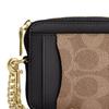 New COACH Artificial Leather Card Holder Mini Women's Tan & Black CW883-IMQRX