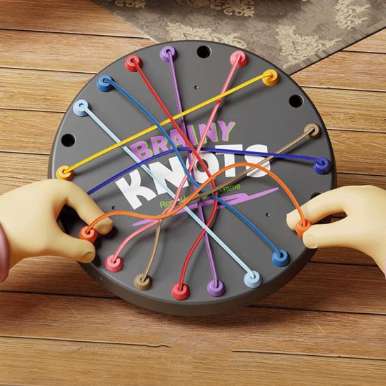Kids Rope Untangling Game Logic Thinking Focus Training Rope Board Game Parent-children Interactive