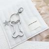 Goth Retro Star Bag Pendant Punk Cool Bone Shape Keyring Fashion Bone Keychain  Backpack
