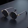 Неполяризованные классические круглые солнцезащитные очки в металлической оправе для мужчин и женщин, модные для вождения