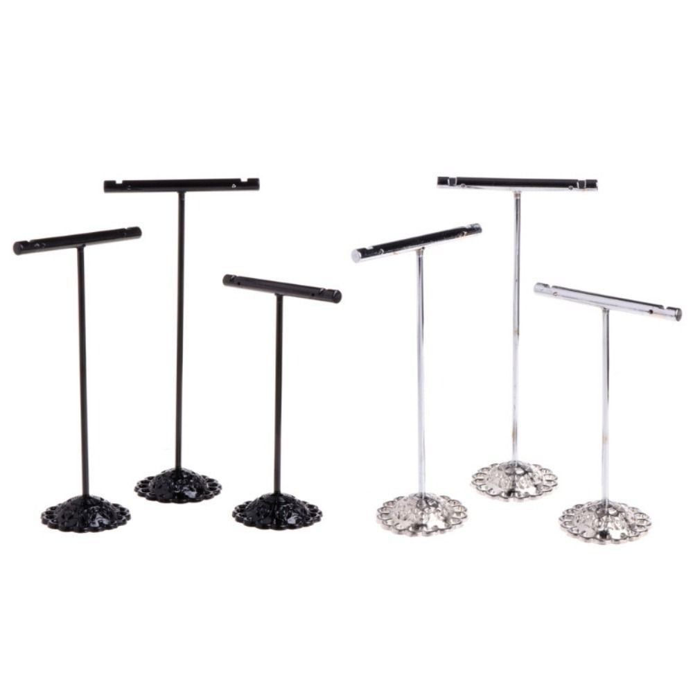 3Pcs/Set Hanging Jewelry Display Holder Metal Necklace Organizer Rack  Earring