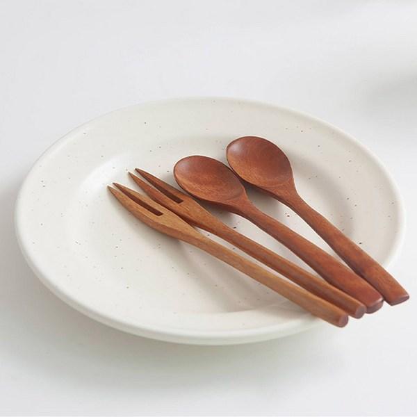 Nicot Wood Popo Teaspoon, 4 Pieces, Korean Popular Tableware