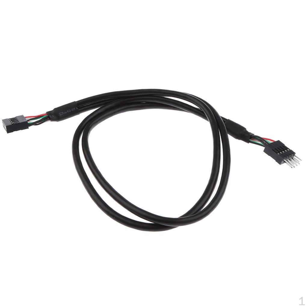 USB2.0 9-контактный Папа-Мама USB Удлинительный Кабель Черный Шнур