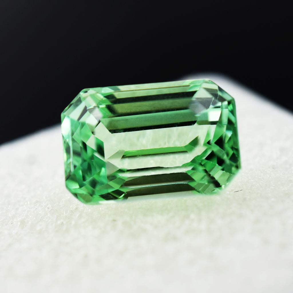 Grandidierite 12.00 Ct Natural Bluish Green Emerald Cut Certified Gemstone