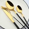 5 шт. набор столовой посуды из нержавеющей стали, набор посуды, нож, вилка, ложка, столовый набор, набор столовых приборов черного золота, кухонный сервиз на 6 персон