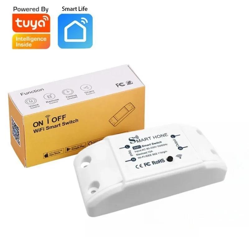 Tuya WiFi 10A Smart Switch Breaker Module Wireless Remote Switch Alexa Google Home By Tuya EWeLink APP Remote Voice Control