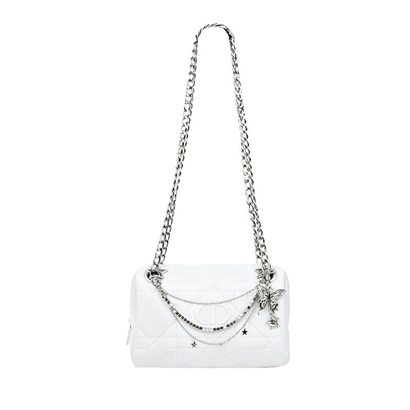 DIOR DIY Style Cosmetic Bag Star Chain Butterfly Niche Exquisite Personality Trend High-end American Style Minimalist Light Luxury Polyester
