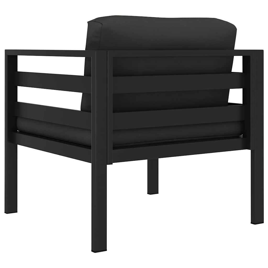 vidaXL Einzelsofas 2 Stk. mit Kissen Aluminium Anthrazit