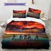 Stranger Supernatural Things Pattern Bedding Set Quilt Cover Pillowcase Home Decor Gift (1 * duvet cover + 2 * pillowcase, without