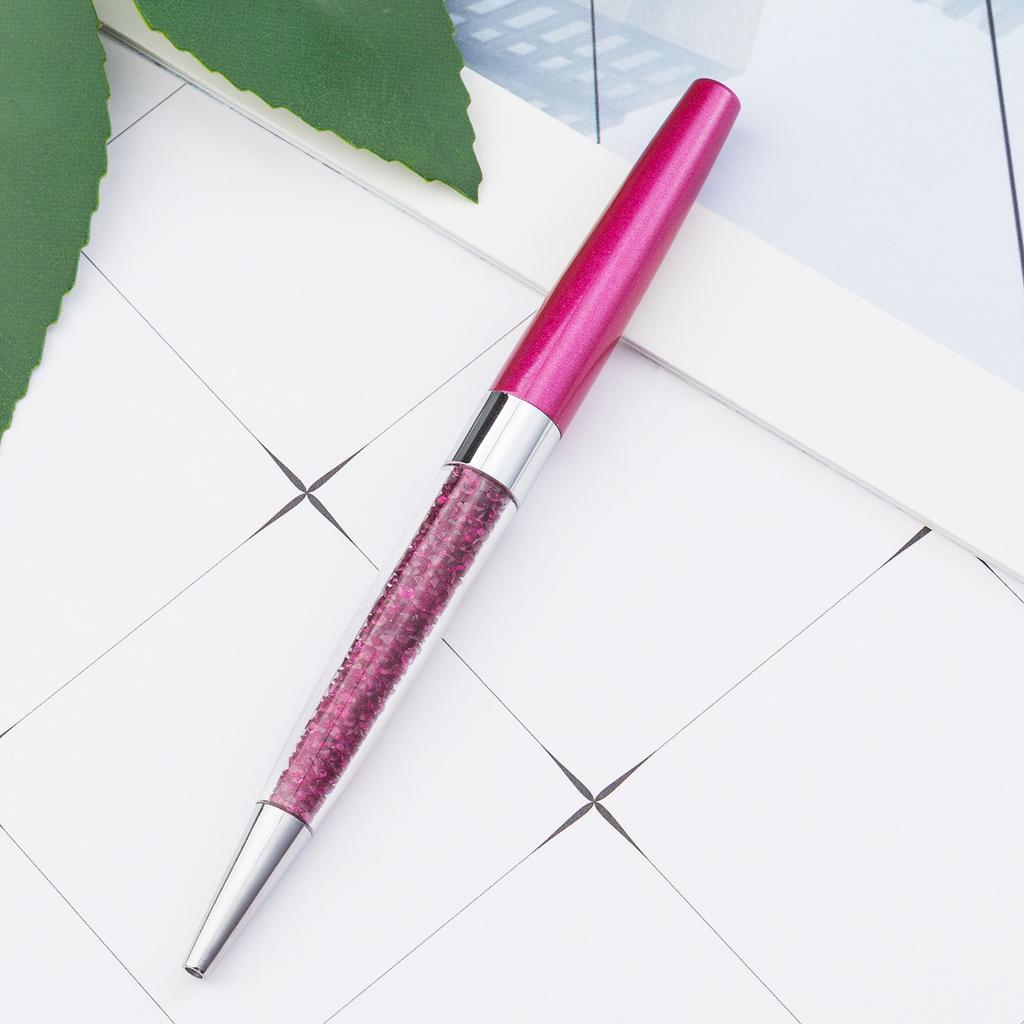 1 шт. креативная кристальная шариковая ручка канцелярские принадлежности для офиса и школы вращающийся металлический роскошный бренд высококачественный ролик розовое золото