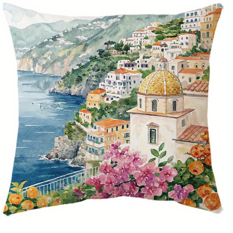 Mediterranean Lemon Themed Pillowcasesuitable For Sofa Car Bedroom Decorative Cushion Cover Pillow Cover