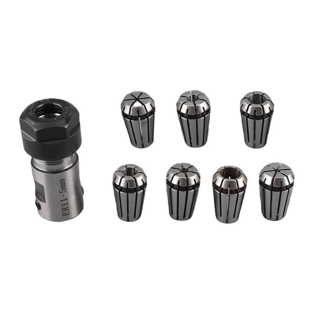 Motor Shaft Holder Extension Rod ER11 5mm Motor Shaft Holder Extension Rod ER11 1‑7mm Spring Collets Set Spring Collet