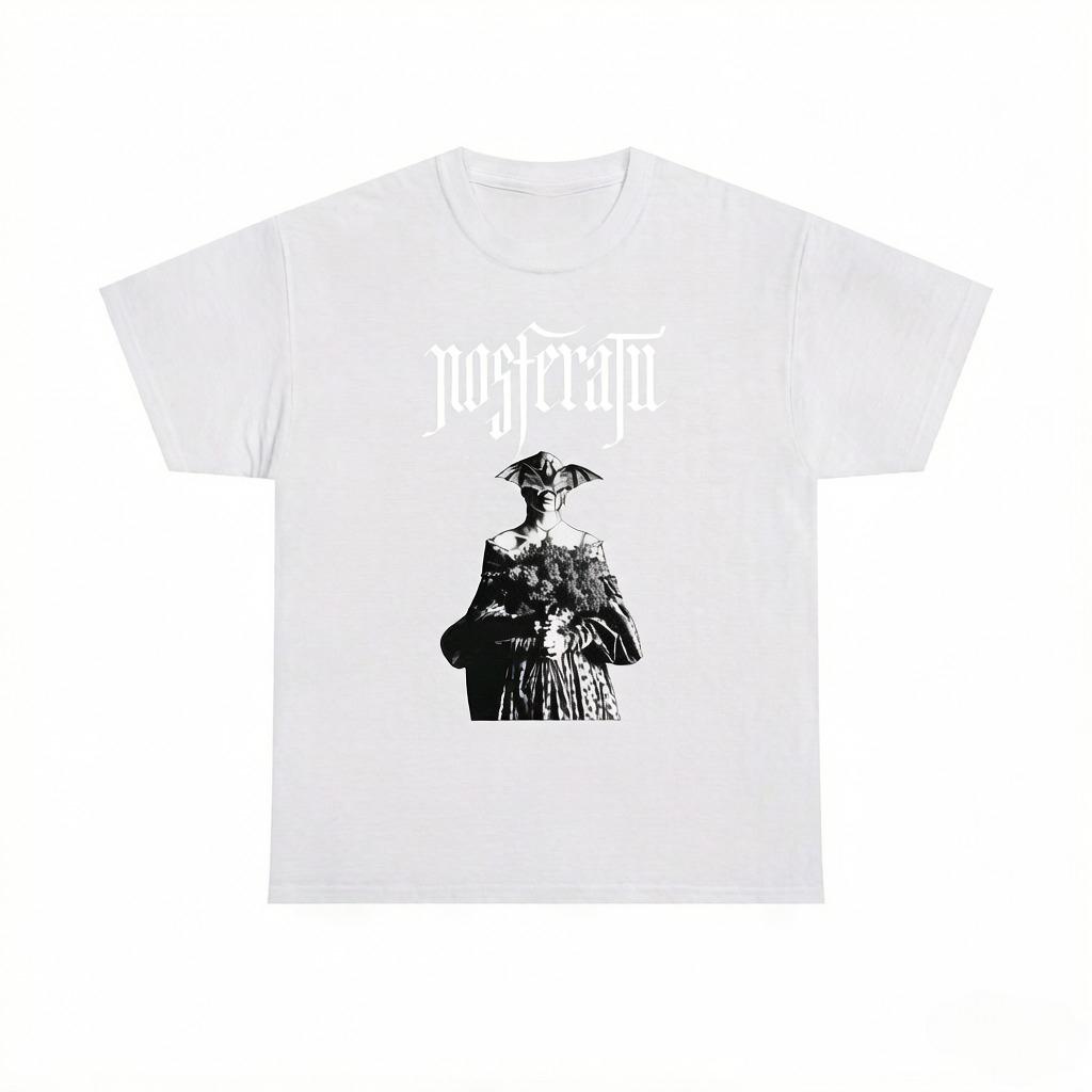 Nossferatu Pattern Printed TShirt Classical Movie TShirt Gothic RoUnisextic Movie Pattern TShirt