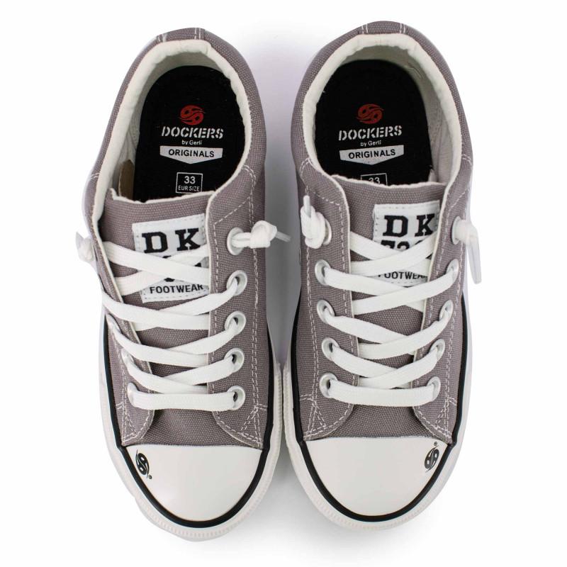 Серые кроссовки из плотной ткани t31-35 детские DOCKERS BY GERLI