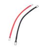 2PCS 6AWG Battery Cables 18 Inch Inverter Cable with 0.31 Inch Tinned Copper Lugs for Solar Marine RV Car Motorcycle 200 Celsius Temp Resisting
