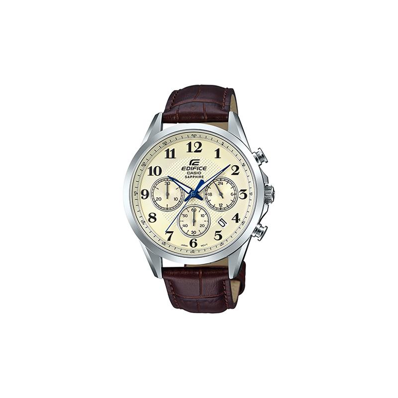 Casio Серия EDIFICE Сапфировое Стекло Водонепроницаемые Кварцевый Механизм Кожаный Ремешок Японские и Корейские Часы Мужские Часы Белый EFB-650L-7AVUPR